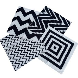 MIULEE Throw Pillow Covers 18x18 Wave Pattern Geometric Set Of 4